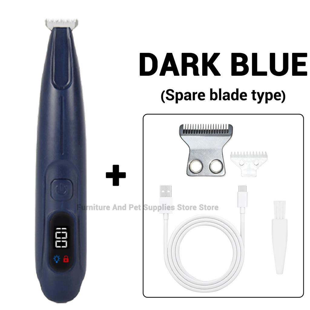New LED/UV Light Dog Paw Trimmer Fully Waterproof Pet Hair Trimmer with LED Anti Misoperation Display Screen Dog and Cat Trimmer