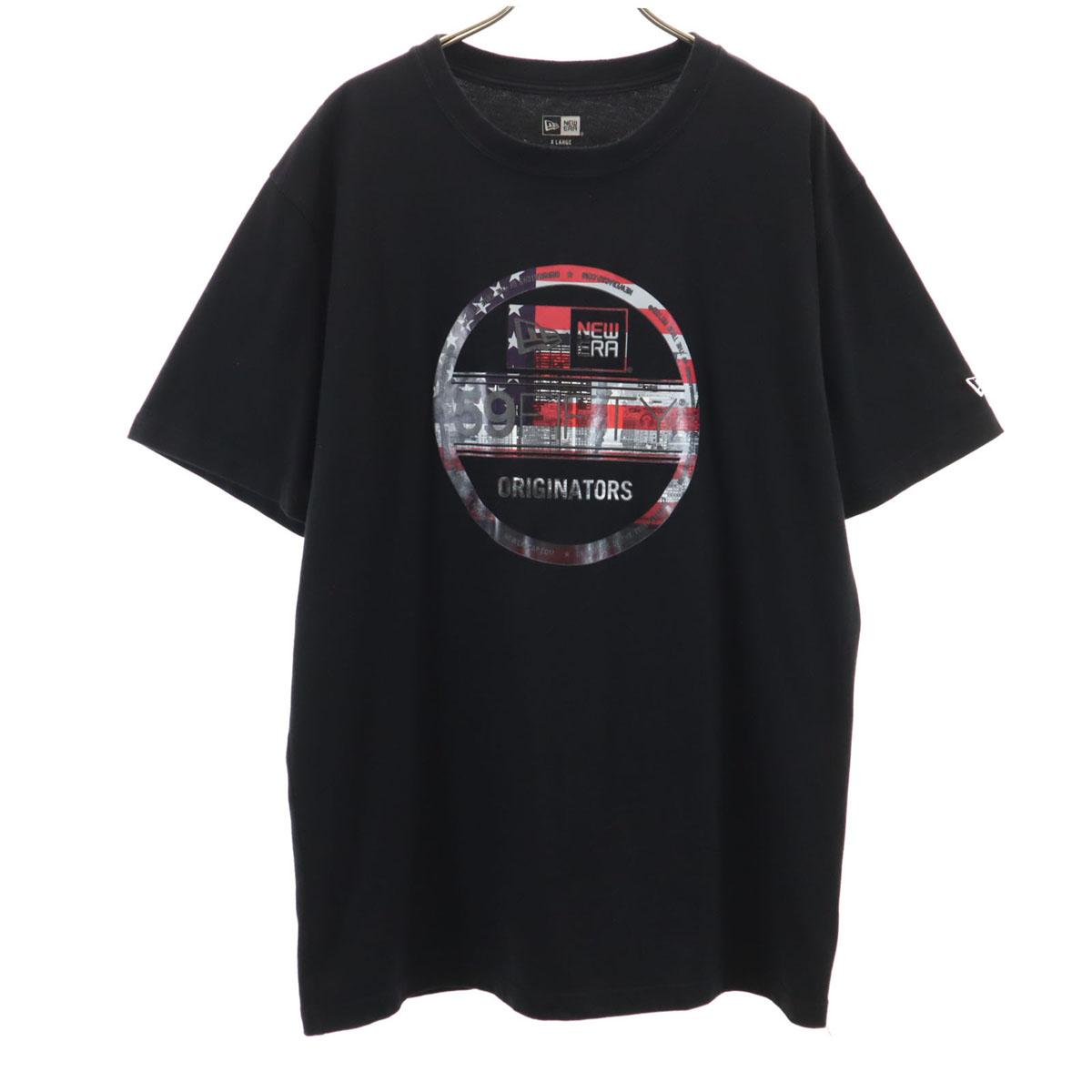 

NEW ERA Short sleeve T-shirt XL black Men s Used