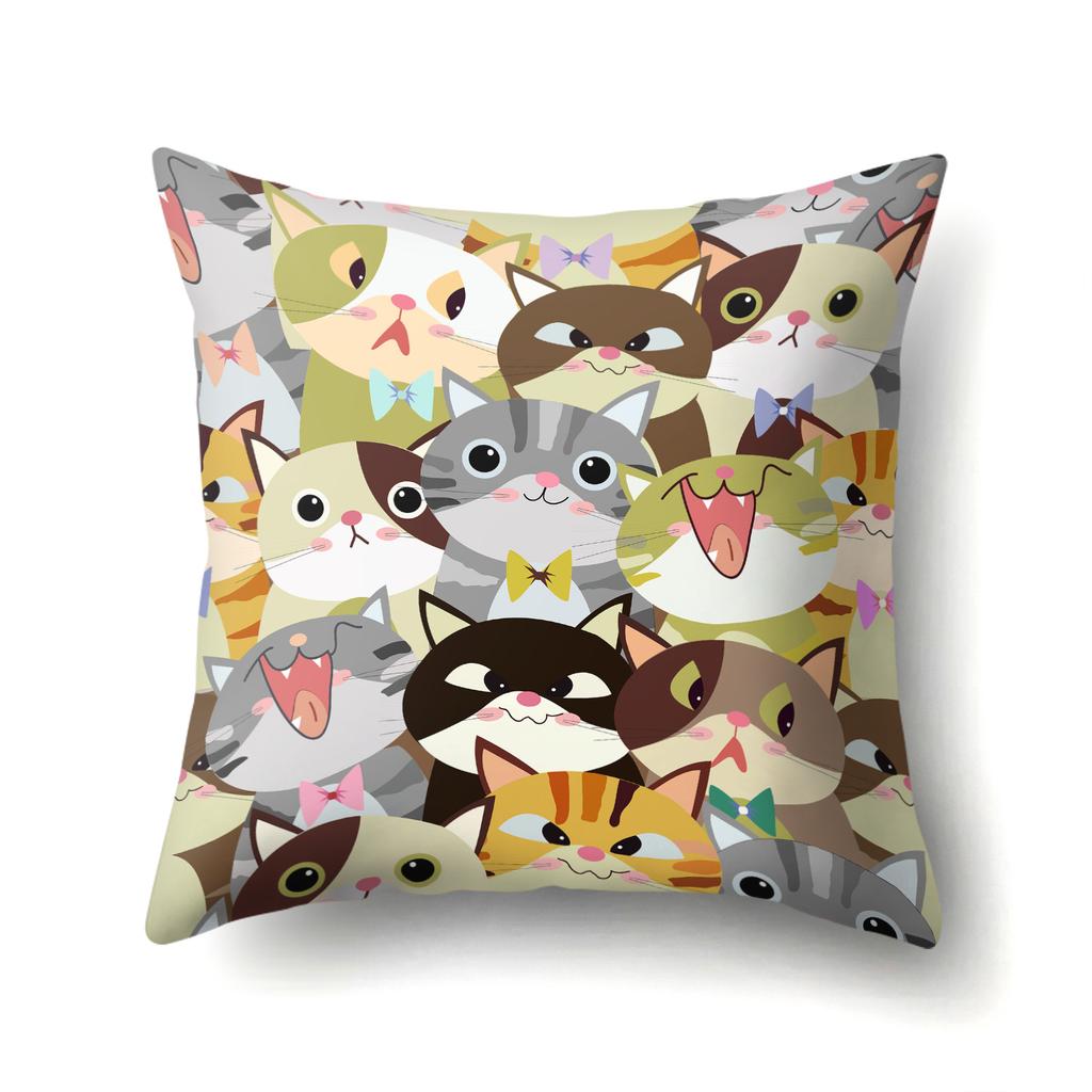 Geometric Animal Pattern Single-sided Pillowcase Office Hug Pillowcase Waist Pillowcase Polyester Simple Sofa Pillowcase