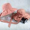 Summer sunshade sunscreen bow brim bucket hat women