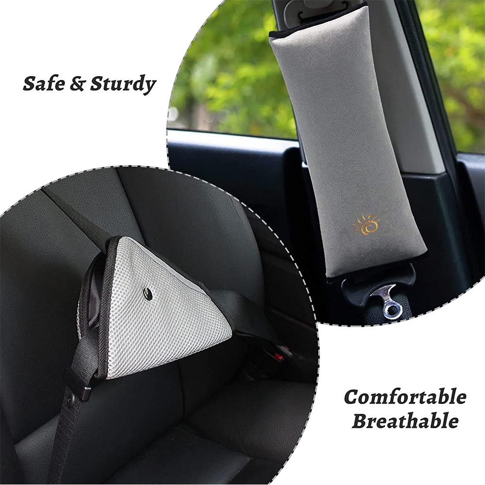 Kids' Seatbelt Adjuster Cover and Shoulder Pads Safter Covers for Children Adult