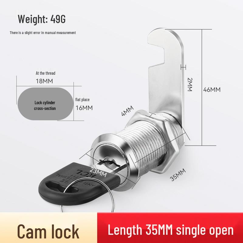 Sheet Metal File Cabinet Lock - Core Security for Employee Storage, Door, Mailbox, and Locker Cabinets