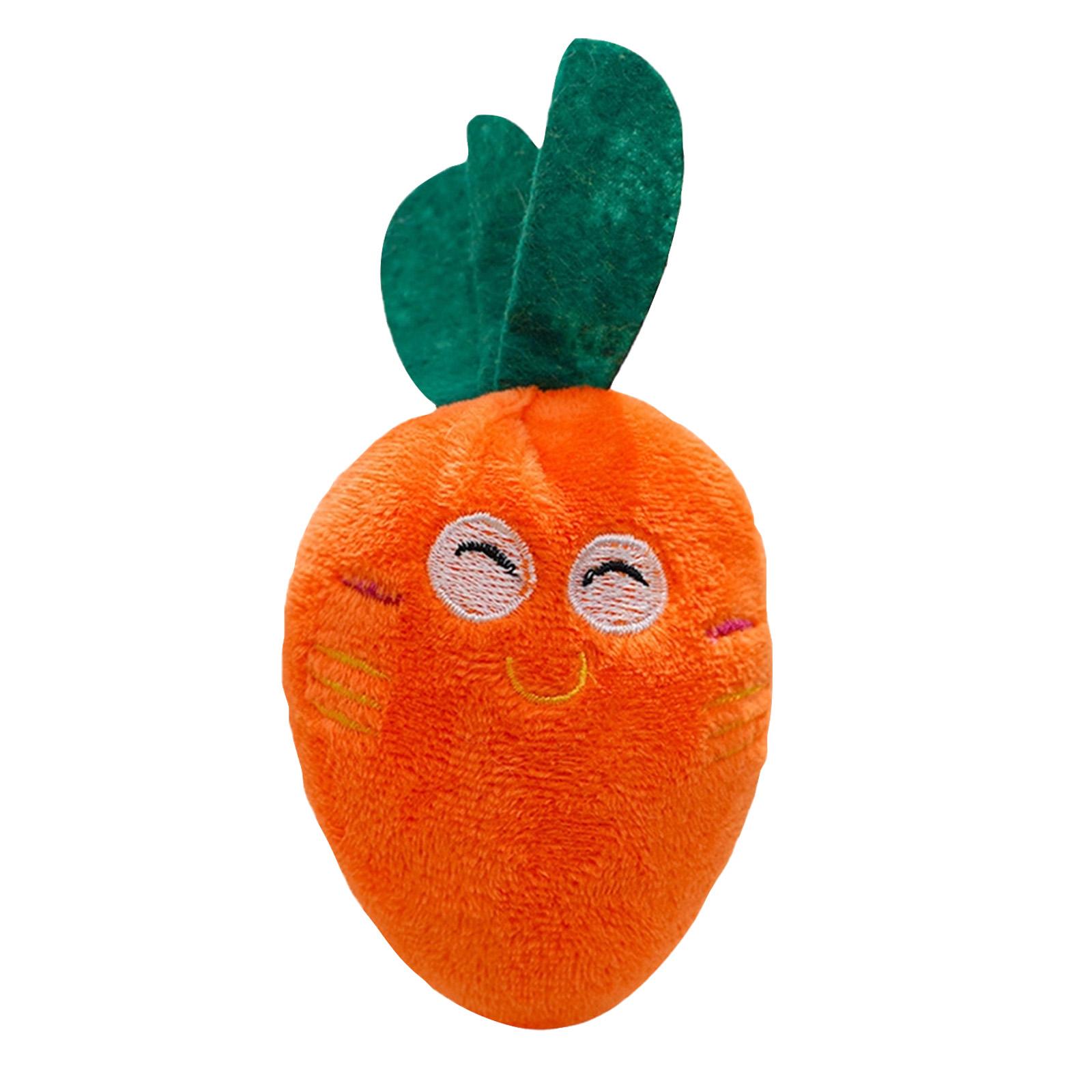 

Soft And Elastic Small Dog Toy, Resistant To Chewing, Carrot-voiced Plush Toy one size белый