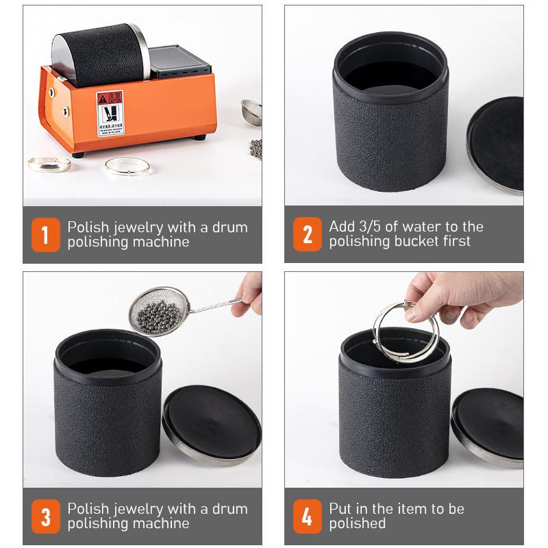 230V Gold and Silver Jewellery Jade Metal Grinding Device Rubber Drum Polishing Machine Household Small Grinding Roller