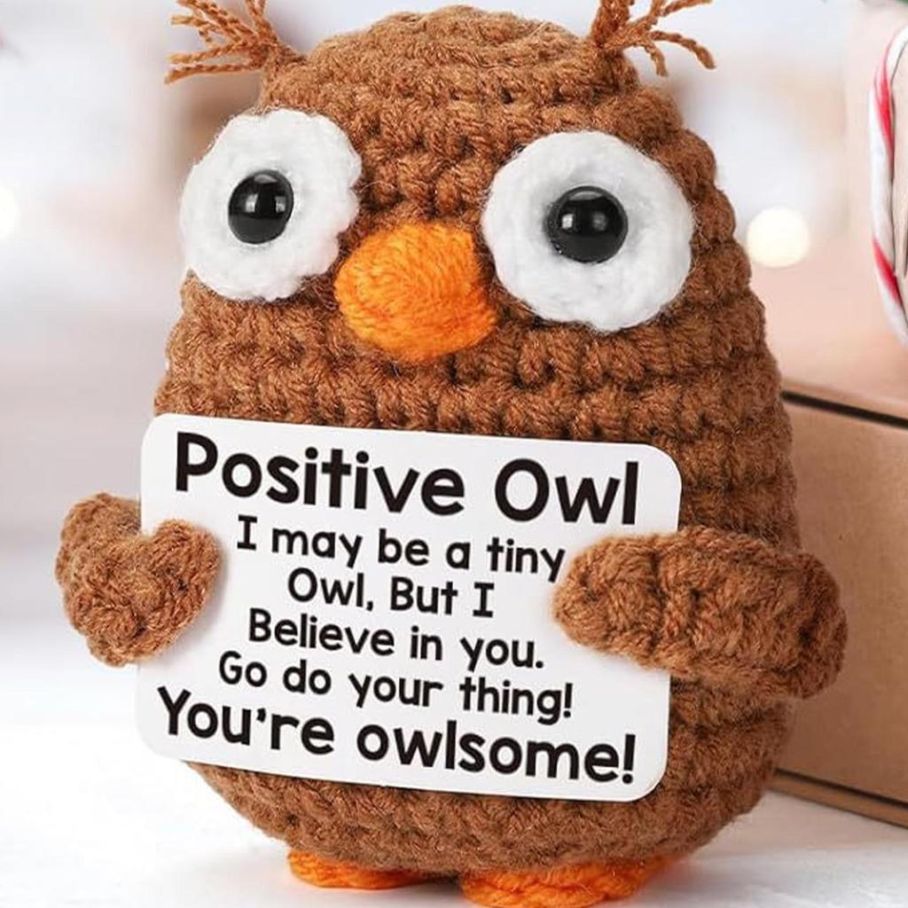 Crochet Support Motivational Crochet Animals Handmade Crochet Owl Doll Cute Support Toy Support Doll