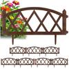 8X Płotek Ogrodowy Brązowy Border Palisada Obrzeże Trawnika Grządki 456 Cm