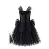 Children's Little Swan Performance Princess Dress Black Mesh Dress Children's Piano Performance Evening Dress