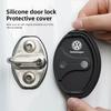 4Pcs Silicone Car Door Lock Cover Shock Absorber Accessories For VW GTI Polo Golf Passat Tiguan Arteon Touareg CC Taigo Caddy Je zq0
