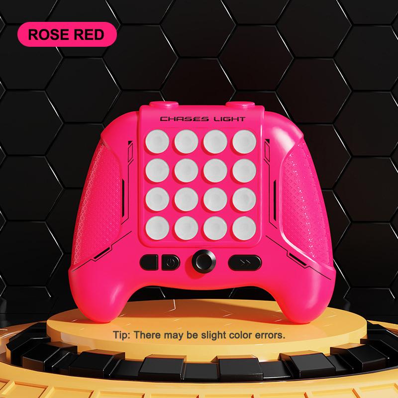 Chases Light Game Console Electronic Pop Light Up Quick Push Game Handle Toys for Children Adults Fidget Anti Stress Relief