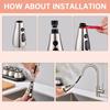 Universal Replacement Pull Out Spray Head for Kitchen Mixer Tap Ergonomic Nozzle for Modern Apartment Kitchen Use
