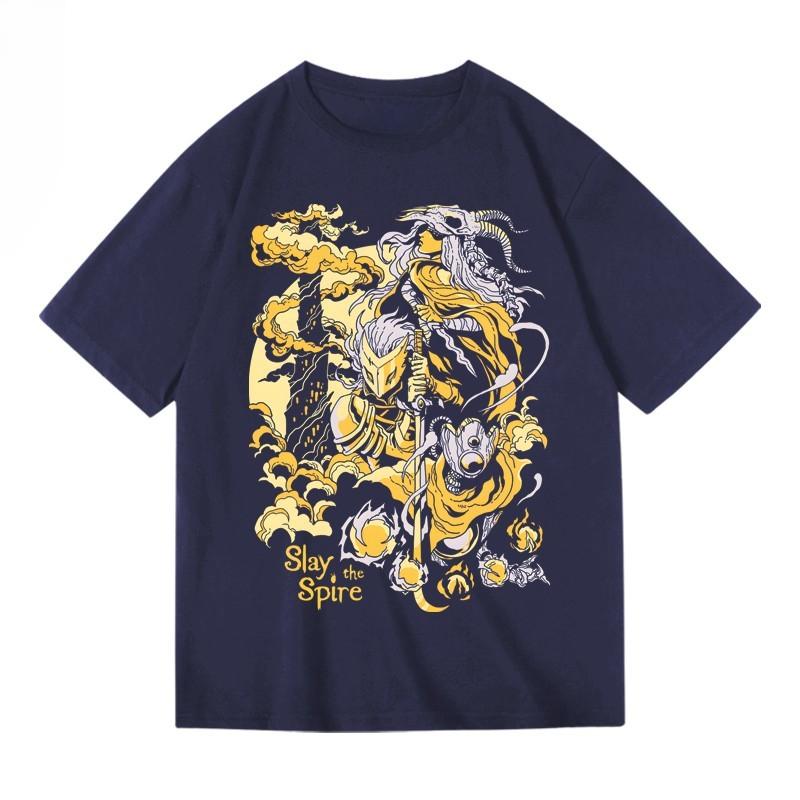 2024 Killing Minaret Meat Pigeon Game Europe and The United States Peripheral Pattern Printed Cotton Short Sleeve Half-sleeve