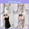Ice Silk Sleeveless Nightdress For Women Summer Breathable Sleepwear Home Lounge