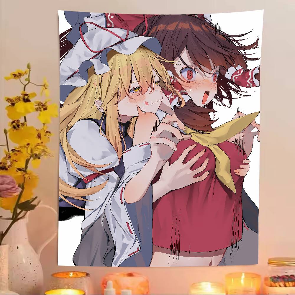 XXL Fashion Hot Popular Touhou Project Tapestry Anime Surrounding Bedroom Study Home TapestryRoom Dormitory Game Room Decoration
