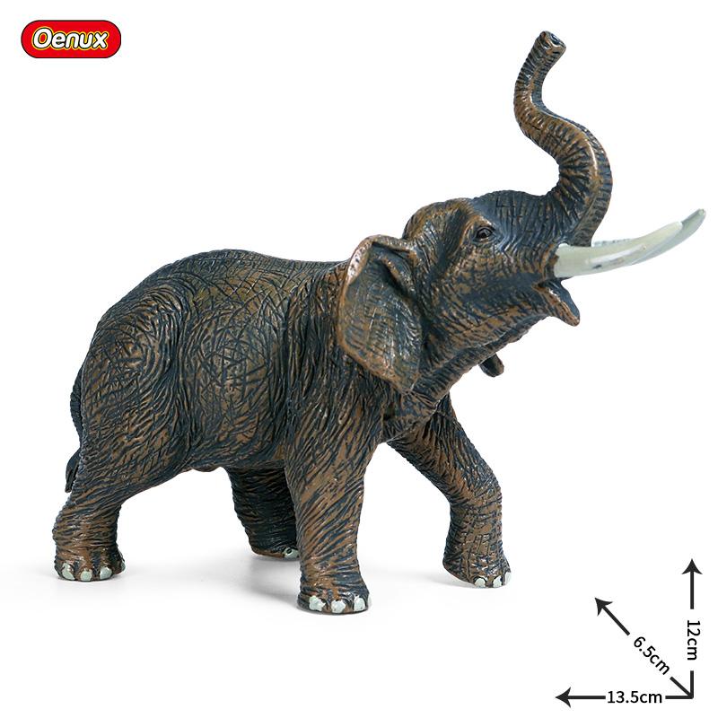 Oenux Zoo World Animal Sălbatic Leu Căprioară Tigru Elefant Model Figurine de Acțiune Fermă Capră Cal Vacă PVC Jucărie Educativă Drăguță Pentru Copii