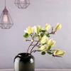 1ks Umělé květiny Hedvábná Magnolia Kytice DIY Foto Rekvizity Svatba Nevěsta Kytice Stůl Večírek Domov Venkovní Zahrada Dekorace