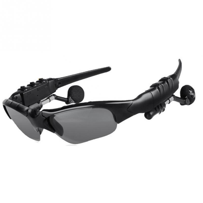 Smart Bluetooth Polarized Sunglasses with 5.4 Card Slot and Earbuds for Sports Music MP3 Player