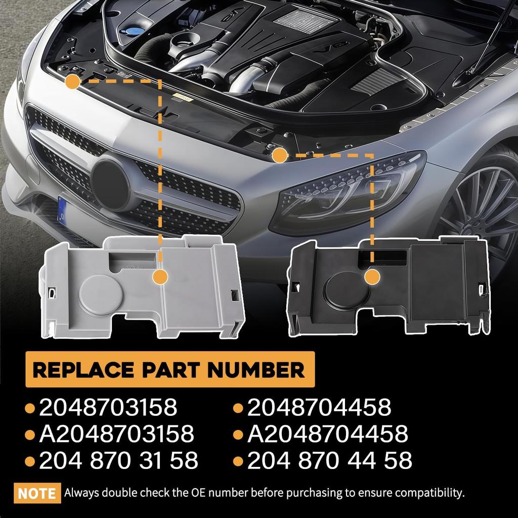 1 Pair Hood Lock Latch Switch Sensor Left Driver & Right Passenger Side Fit For Mercedes-Benz C300 E350 S550 ML350 GL450 2008-2026 Replaces