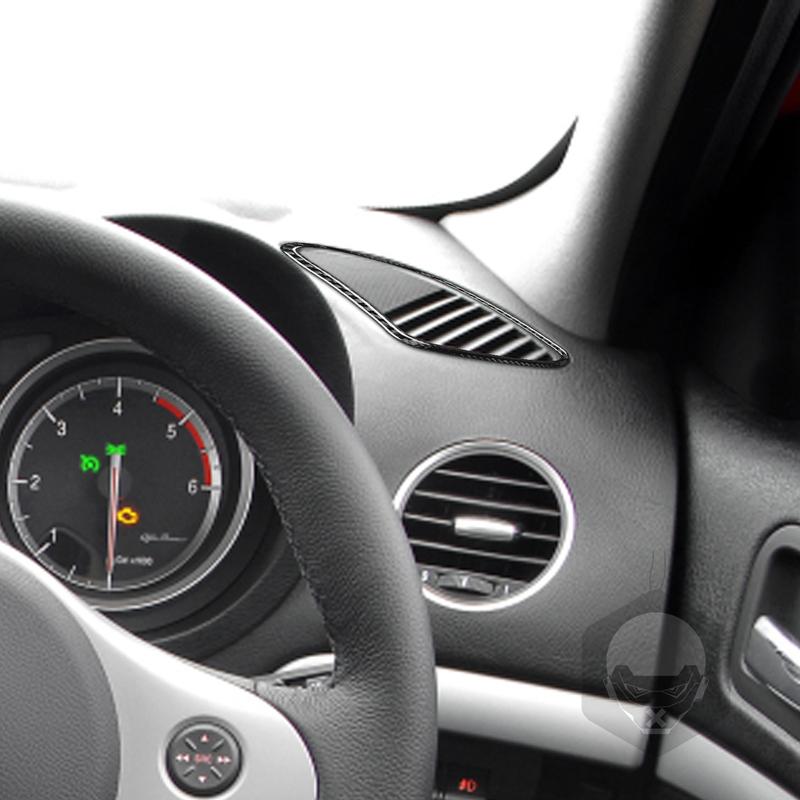 Carbon Fiber Car Accessories Dashboard Air Vent Outlet Modified Interior Trim Cover Soft Sticker For Alfa Romeo 159 2005-2025