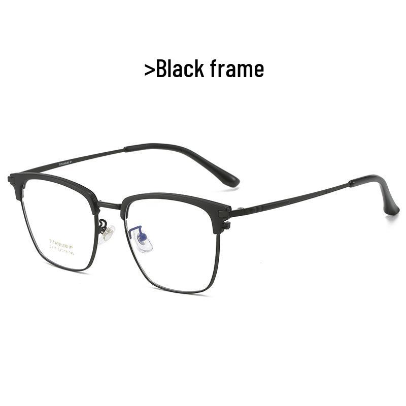 2024 Trendy Unisex Titanium Frame Anti-Blue Light Myopia Glasses 2437 Myopia Anti-Blue Light