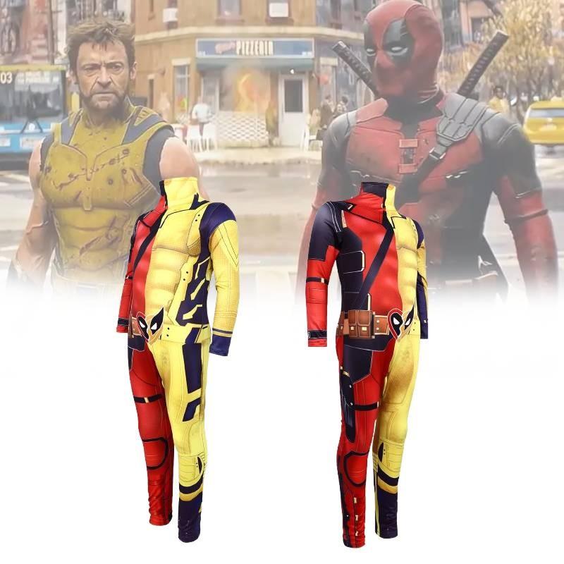 Marvel Deadpool Cosplay-Anzug mit Wolverine-Thema für Gaming und Rollenspiele Charaktere enthalten)