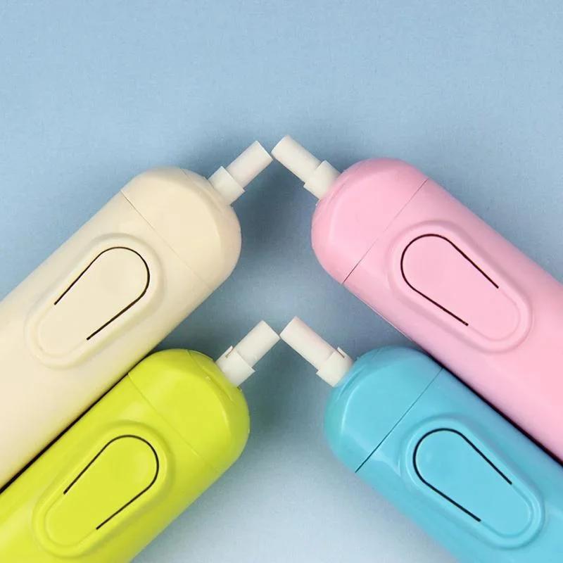 Random Color Automatic Battery Operated Eraser Electric Eraser School Supplies Leather Stationery Child Day Gift for Students