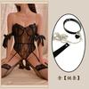 Sexy Underwear Purple Lace Suspenders Low Chest Thin Temptation Straps Bow Small Chest Big Gathering Women