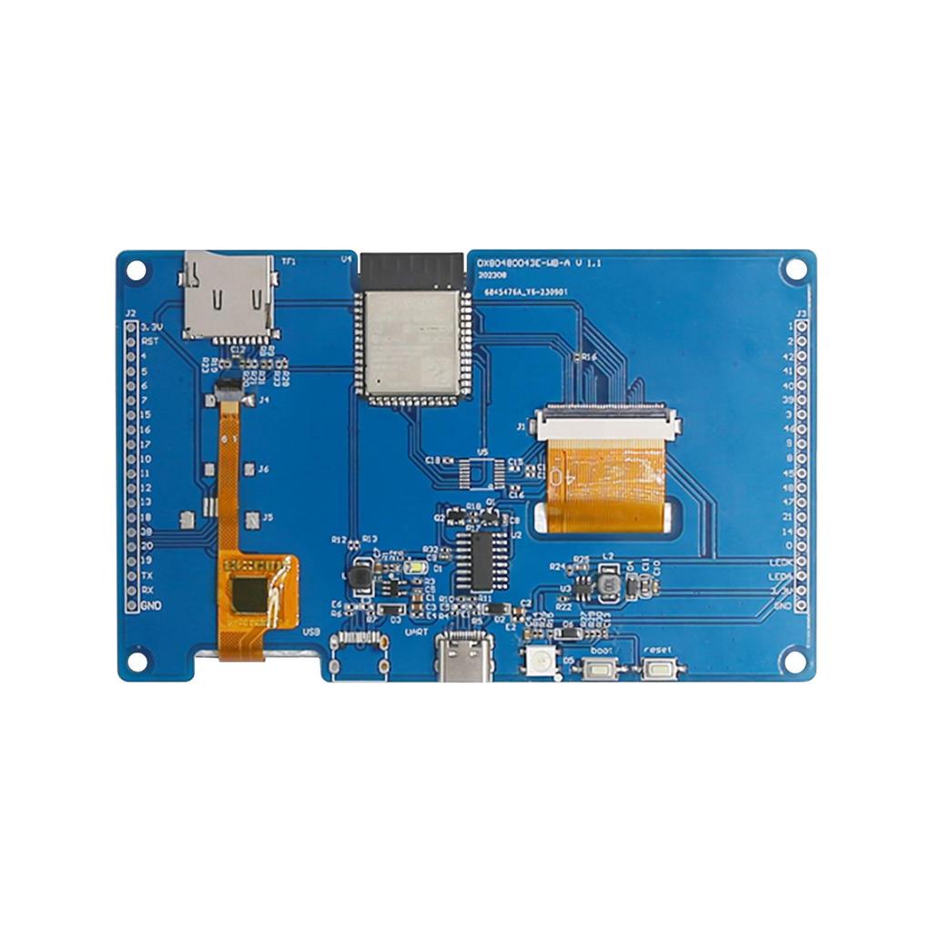 ESP32-S3 4.3” Touchscreen Module with LVGL: Smart Display Board with WiFi, Bluetooth, and RTOS Support