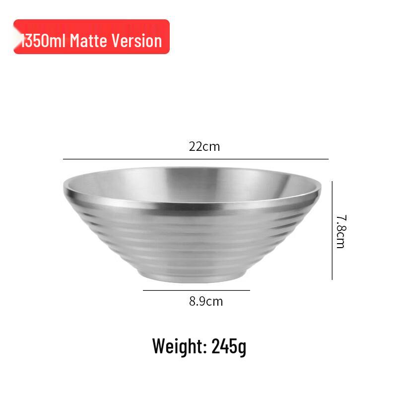 304 Stainless Steel Large Soup & Noodle Bowl