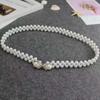 A New Fashion Japanese Women's Pearl Waist Chain Dress with An Elastic Waist Belt and A Large Elastic Pearl Waist Chain for Women