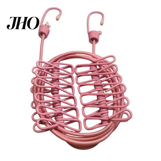 Lightweight Drying Line Portable Clothesline with 12 Clips Heavy Duty Laundry Rope Bathroom Room Indoor Outdoor Camping Travel Clothes