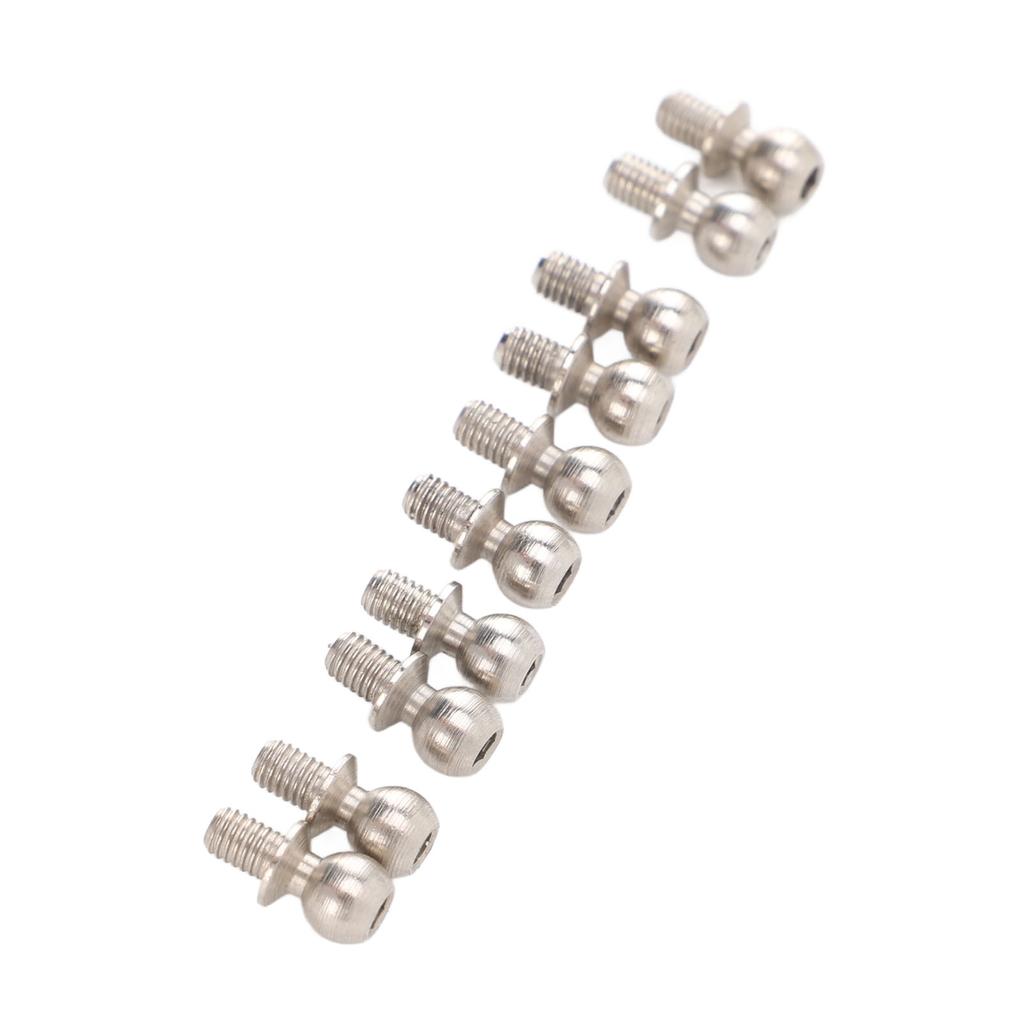10pcs Ball Head Screw Replacement Ball Head Screw Fastener for WLtoys 144001 144002 144010 124010 124008 124007 RC Car