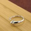 S925 Sterling Silver Romantic Dolphin Love Open Ring Korean Dolphin Ring Ornament