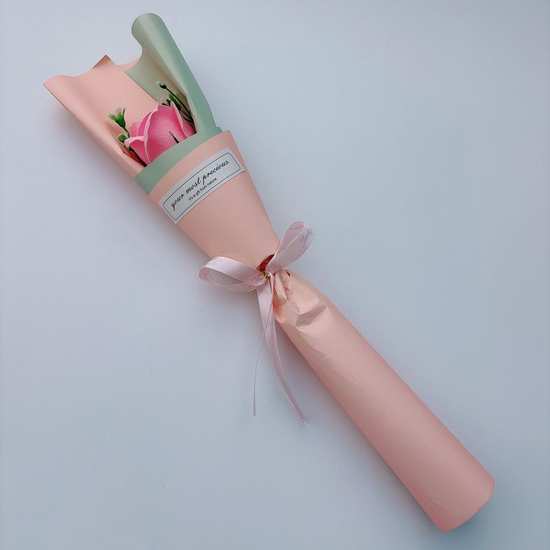 Qixi Valentine's Day Single Rose Soap Flower Bouquet Simulation Carnation Mother's Day Gift Teacher's Day