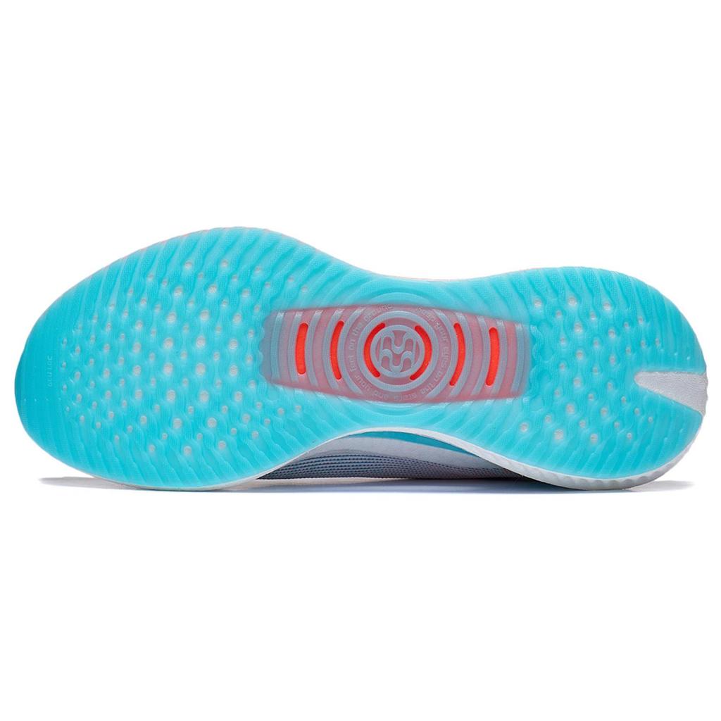 New LINING Jueying 2 Essential Running Shoes Men Low Top Standard White/Light Wax Blue ARRT005-12