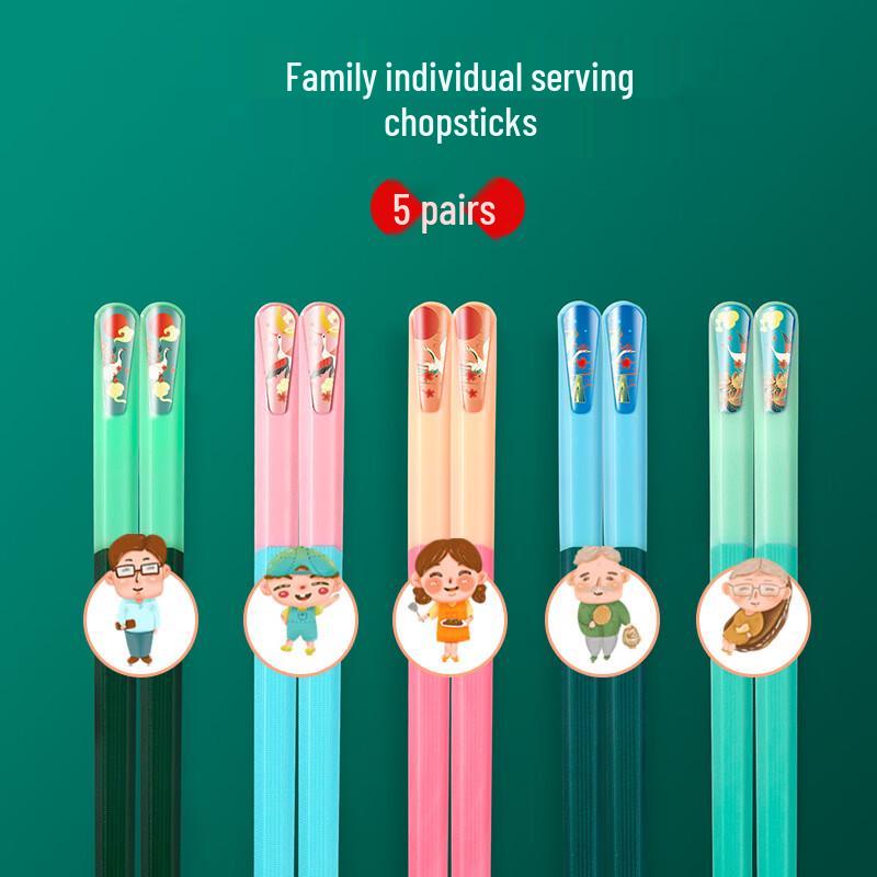 Chinese Style Alloy Chopsticks Set