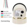 Waterproof Dual Gauge with Alarm Light 52mm Water Level+Fuel Level Gauge for Fuel Float Level Sensor 0-190 Ohm Boat Car