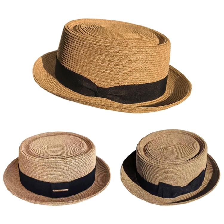 Straw Boater Hat Straw Panama Hat Straw Fedora Hat for Outdoor Activities