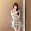 French Gentle Wind Sweet Polka Dot Waist Slim Dress Small Man Beautiful Puffy Skirt Summer