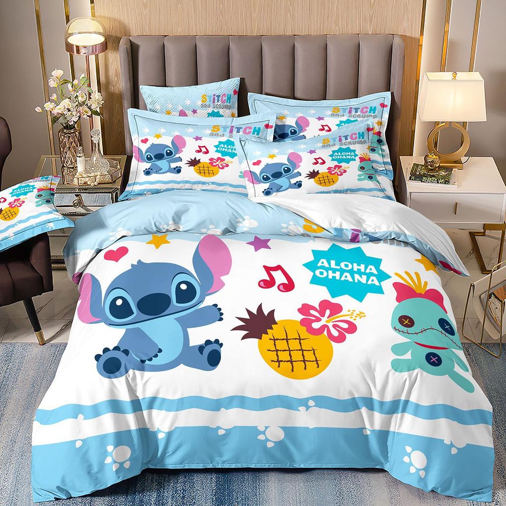 Digital Printing Three-Piece Cute Cartoon Quilt Cover 3D Bed Kit
