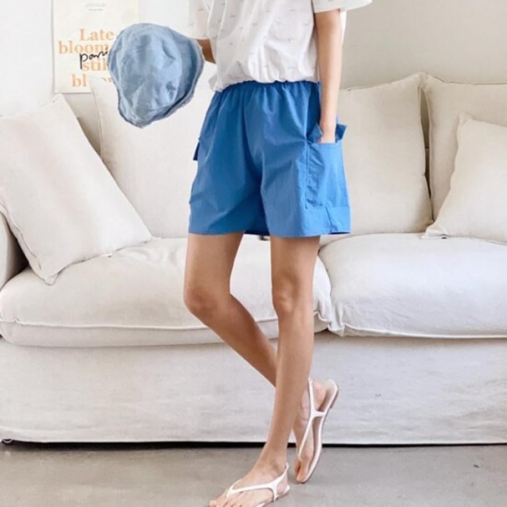 New Arrivals Open Run Women Summer Vacation Look Crinkly Cargo Shorts