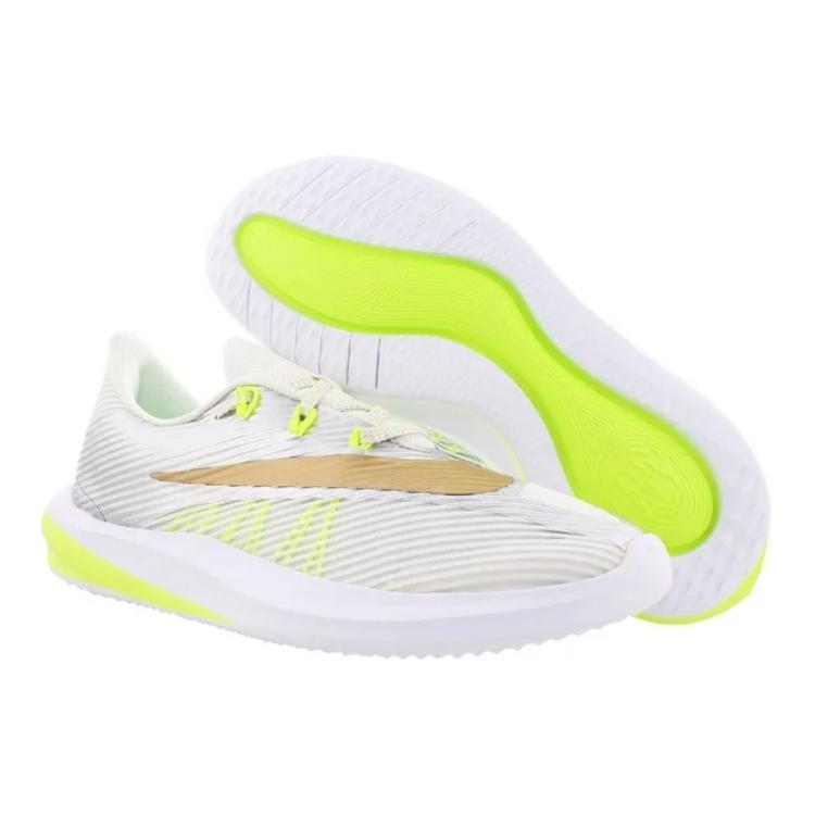 Nike Future Speed GS Chrome Metallic Gold Kids Sneakers Silver White Volt AH6747-100