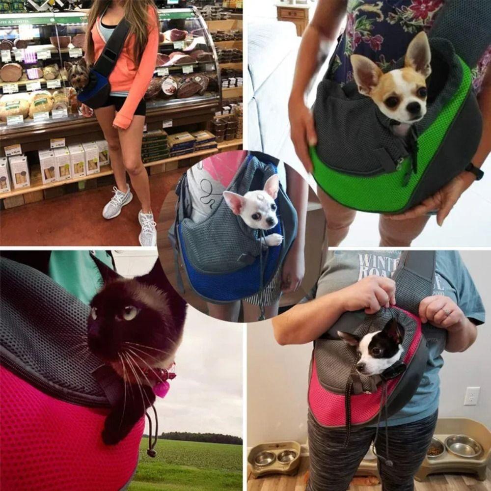 Portable Cat Carrier Bag Sling Bag Pet Shoulder Bag Anti-suffocation Pet Backpack  Rabbit