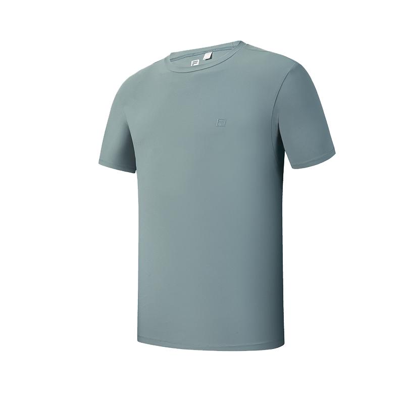 

FILA Fitness Simple Sports Training Comfortable Versatile Breathable Knitted Short Sleeve T-Shirt Men Tops Ice-Blue A11M621109FBU S