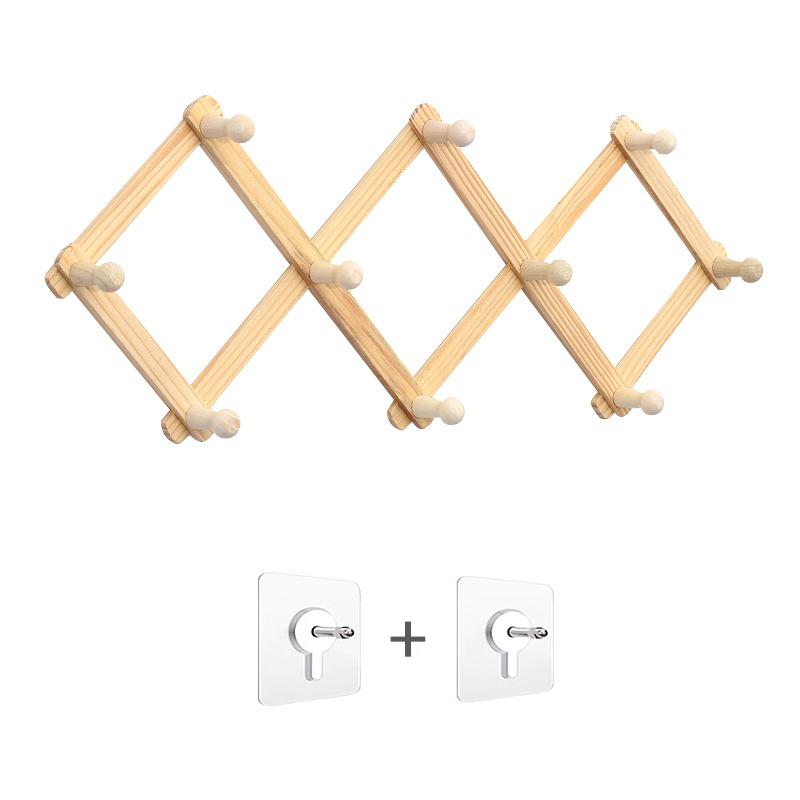 1Pc Rows Of Behind The Door Hooks Bathroom Wall Mounted Coat Racks Living Room Telescopic Movable Coat Rack Bedroom