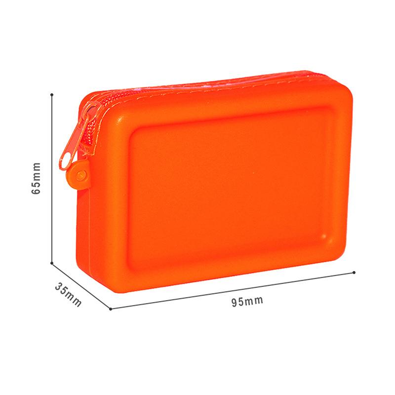 

Силиконовый органайзер косметичка винтажный водонепроницаемый гладкая молния держатель для наушников цвет макарон кошелек для монет портативный чехол S