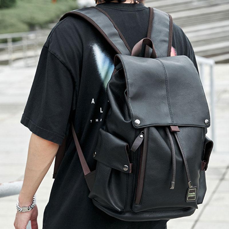 Herrenrucksack Vintage Große Kapazität 16 Zoll Laptoptaschen Junge Wasserdichte Schultasche Luxus Herren Reiserucksäcke