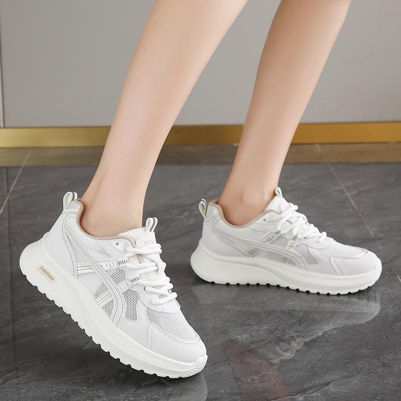 CRLAYDK Summer Women's Lightweight Tennis Walking Shoes Breathable Casual Sneakers Comfort Lace-up Sports Mesh Stylish Trainers