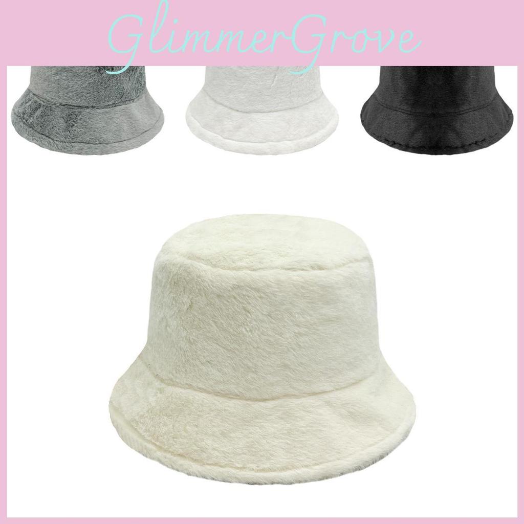 Stylish Winter Bucket Hat For Women With Thick Faux Rabbit Fur For Casual Outdoor Use