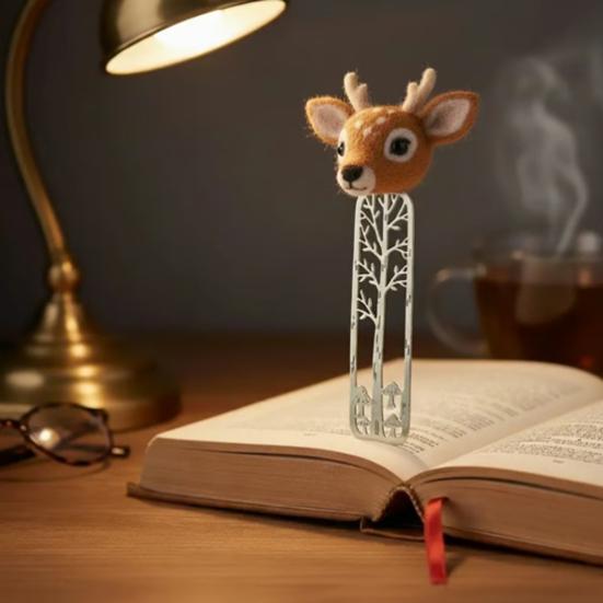 Whimsical Forest Friends Bookmark Felt Page Marker Lightweight Portable Book Marker Graduation Gift for Book Lovers Teachers Students Reading