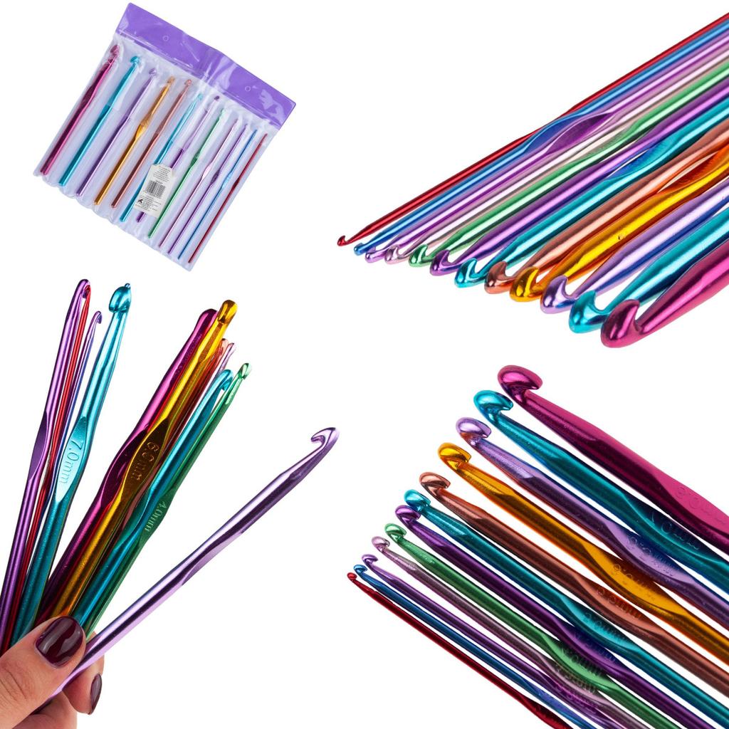 HH80 CROCHET HOOKS SET 12 HOOKS 2-8MM SET winter evenings